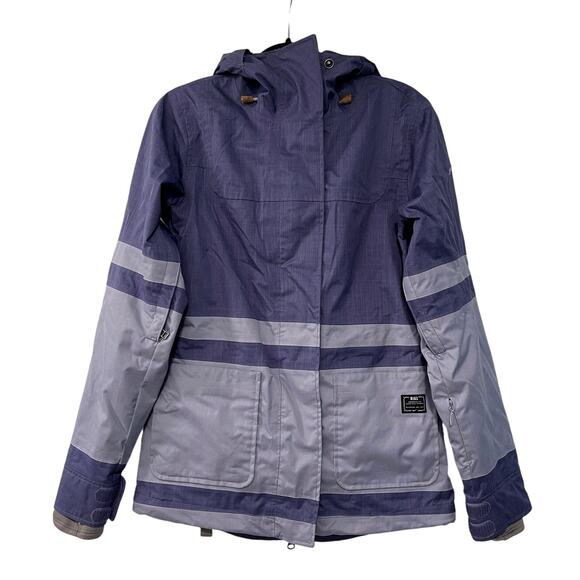 RARE! Nike S Waterproof Insulated Ski/Snowboard Jacket Long Hooded Fleece Blue - Picture 1 of 16